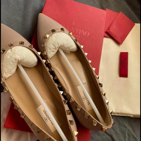 Valentino Rockstud Ballet Flats - Picture 1 of 4